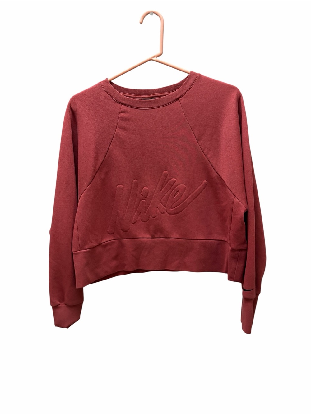Nike Women's Cropped Crew Sweatshirt in Dusty Rose
